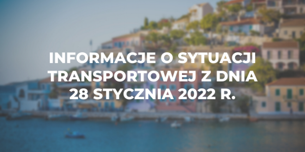 Informacje o sytuacji transportowej z dnia 28 stycznia 2022 r.