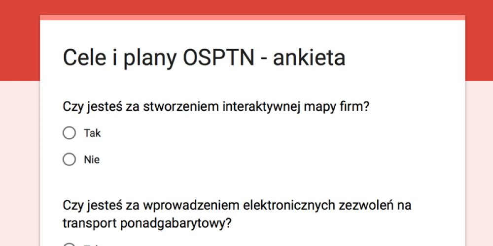 Plany i cele OSPTN  na najbliższe lata działalności